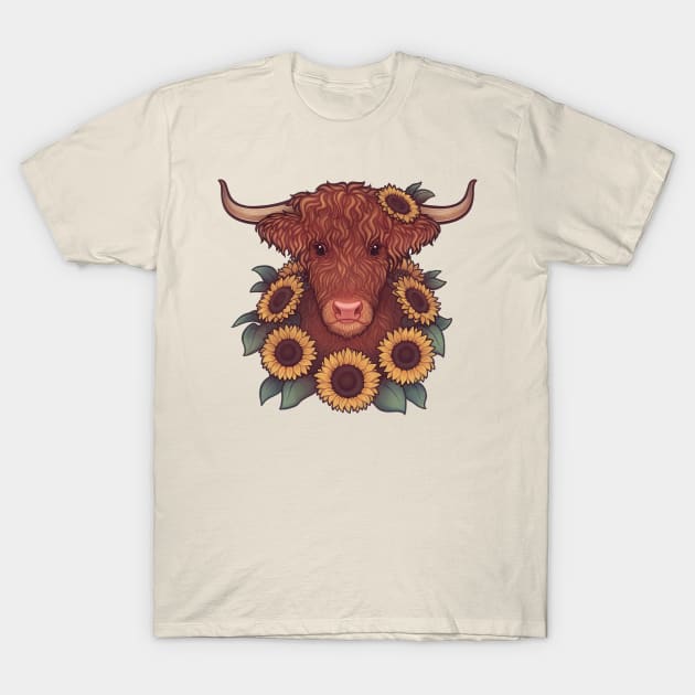 Highland Cow T-Shirt by DoomedDreamer